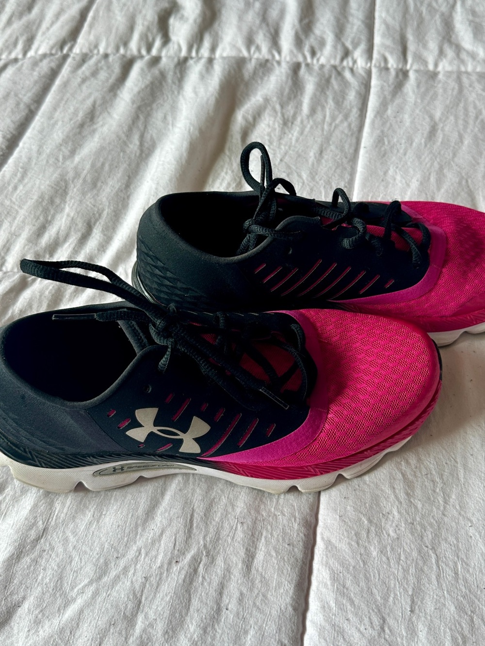 Under Armour Women's Hot Pink and Black Training Sneakers
